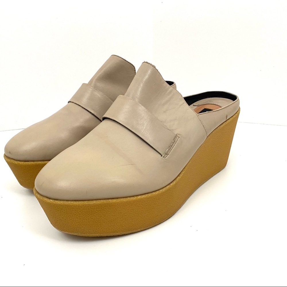 Derek Lam sz 10 Elwyn Mules Leather MSRP $595 Slip On Career